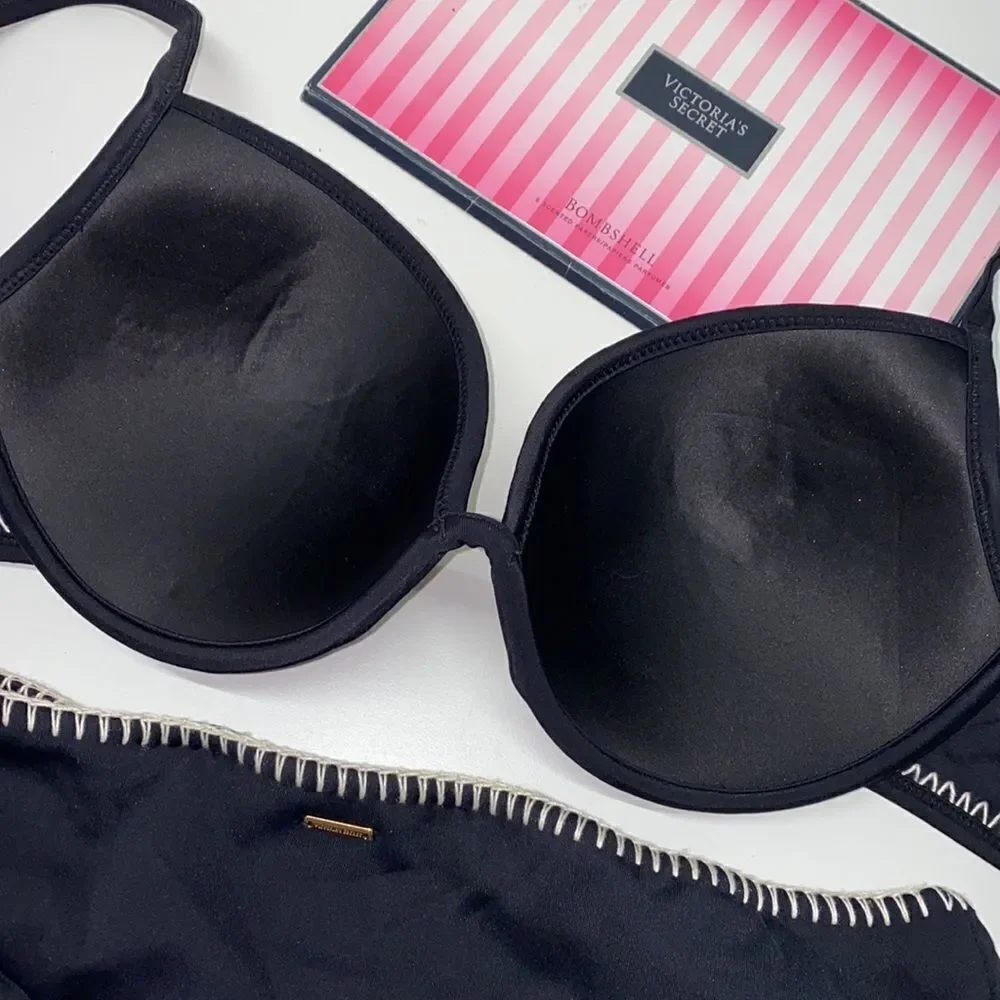 🔥🏖VICTORIA SECRET  swimsuit The Fabulous/push-up   cheeky  New - Picture 6 of 7